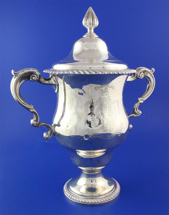 A George III silver two handled cup and cover by Daniel Smith & Robert Sharp, 57.5 oz.